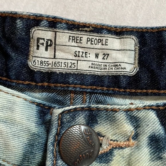 Free People Tie-Dye Jean Shorts - Picture 3 of 3